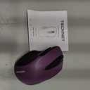 TECKNET Wireless Mouse, 2.4G Ergonomic Optical Mouse, Computer Mouse for Laptop, PC, Computer, Chromebook, Notebook, 6 Buttons, 24 Months Battery Life, 2600 DPI, 5 Adjustment Levels - Purple