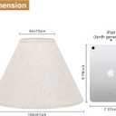 Empire Lamp Shades Set of 2, 6" Top x 16" Bottom x 10.8" High, Large Beige Lamp Shades for Table Lamps Floor Lamps, Natural Linen Lampshades Replacement, Spider, Harp Holders Included, Easy Assembly