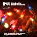 Dirnun Christmas Lights Multicolor 100 Count Incandescent Light UL Certified Connectable Christmas Tree Lights with Green Wires for Indoor Outdoor Xmas, Wedding, Holiday, Party, Home Decorations