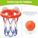 MARPPY Bath Toys - Bathtub Basketball Hoop for Kids Toddlers - Mold Free Bath Toys with Suction Cup & 3 No Hole Balls - Shower Toys and Bathtub Toys for Toddlers - Boys Girls