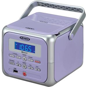 Jensen CD-660 Portable Stereo CD Player Boombox with Bluetooth | FM Radio | USB | Aux-in Headphone Jack | CD-R/RW MP3 Playback | (Lavender Purple)