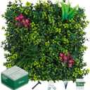 Grooy Boxwood Roll Panels, 12pcs 20"x20" Grass Wall (33.33sq.ft), Grass Backdrop, Privacy Screen, Sun Protected Green Wall Decor for Outdoor, Indoor, Garden, Backyard and Décor
