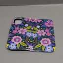 FUNMIKO for iPhone 14 Case Wallet, Detachable Flip Folio Leather Cover, RFID Blocking 4 Card Slots Holder, Magnetic Kickstand, Protective Phone Shell for Women Girls, Vibrant Flowers