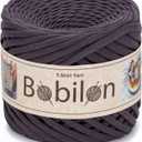 T-Shirt Yarn Fettuccini Zpagetti Style, 7-9 mm Yarn for Crocheting, Knitting, Macrame, Ribbon Cotton Fabric, Nightfall