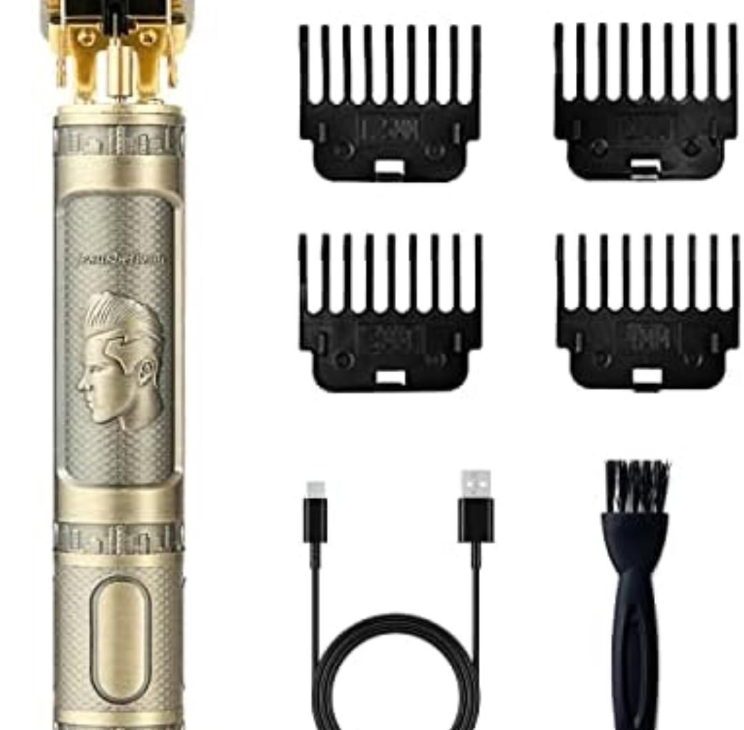 BTRICL Cordless Hair & Beard Trimmer with 4 Guide Combs,Rechargeable T-Blade Hair Edgers Hair Clippers for Zero Gapped Haircut,Professional Electric Hair Trimmer Gifts for Men & Fathers Day(Bronze)