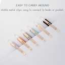 AZGO Ballpoint Pens Black Retractable Ink Writing Pen Office 0.7mm Ball Point Pen for Journaling (Gold 6-count)