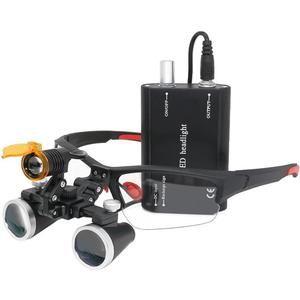 Dental Loupes with Light 2.5X 3.5X Surgical Binocular Magnifier & Dental Headlight with Filter (2.5X-420)