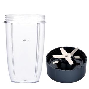 Upgrade Blender Cup and Blade Fit for Nutribullet 600w/900w, Replacement Parts 24oz Cup and Extractor Blade, Blender Accessories (2 Pcs)