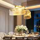 BOSHANGMEI Acrylic Shade, Dimmable Ceiling Light Fixture for Dining Room