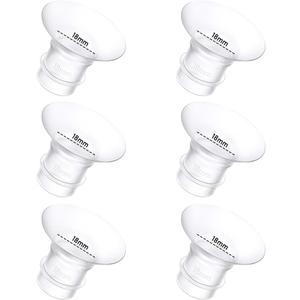6Pcs Breast Pump Flange Insert 18mm Compatible with Momcozy/Spectra/Medela/eufy/Elvie/Lansinoh/Paruu P10 Breast Pump, Fit for Momcozy M5/M9/M6/V2 Pro/V2 pro/S12 Pro/eufy E10 S1 S1 Pro, 24mm Flange