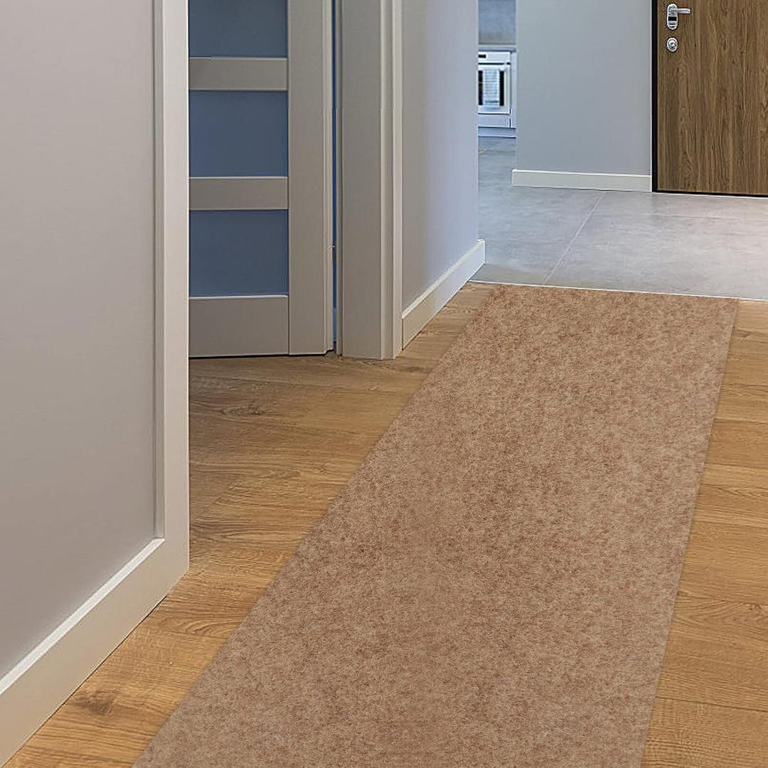 AYOHA Runner Rug 2' x 6' Indoor/Outdoor Carpet Runners, Hallway Kitchen Entryway Bedroom Area Rugs with Natural Non-Slip Rubber Backing, Garage mat, Sand 