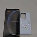 TORRAS Liquid Silicone for iPhone 16 Pro Case with 360 Spin Magnetic Stand with Camera Control, Fit for MagSafe, OStand Q3 Silicone Non-Slip Rubber Protective Case for iPhone 16 Pro, Baby Blue