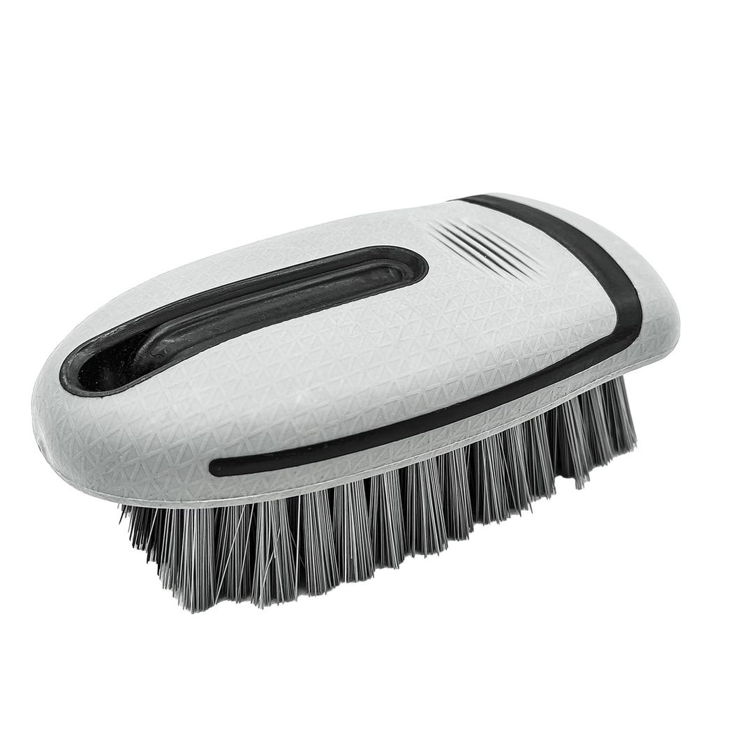 QKWL 1Pcs Carpet and Interior Decoration Cleaning BrushUpholstery BrushCarpet ScrubberTPR Material with Hand Feel and Wear-Resistant Bristles Designed with Composite Ergonomics (Gray)