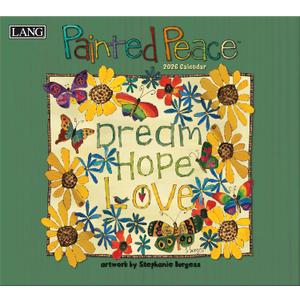 LANG Painted peace 2026 Wall Calendar - Made in USA