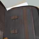 LANNSYNE Full Grain Leather Electronic Organizer Accessory Travel Tech Pouch, Cable Accessories Bag, Storage Carry Case for Charger, Phone, Power Bank, Cables, Cable