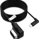 LITEMATIRA MDI Type C AUX Adapter, 2 in 1 Car Music Audio Interface Compatible with Mercedes Benz for 17 16 Pro Max Air 15 Pro Max 15 Plus Android Galaxy Note Google