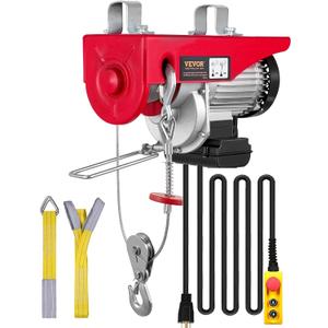 VEVOR 440lbs Electric Hoist with 14ft Wired Remote Control, Electric Hoist 110 Volt with 40ft Single Cable Lifting Height & Pure Copper Motor, for Garage Warehouse Factory