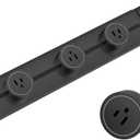 Surge Protector Power Strip, 8000W High Power Wall Track Outlet, Mobile Rail Socket with 3 AC Outlet adapters, for Modern Home Kitchen, Living Room (Black, 50cm/19.7in)