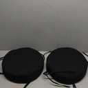 MineCozy Bar Stool Cushions Round 3" Thick Round Seat Cushions for Chairs 2 Pack Non Slip Bistro Chair Pads with Machine Washable Cover (12 Inch, Black)