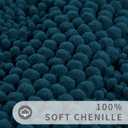 Yimobra Bathroom Rug Set 2 Piece, Soft Absorbent Chenille Bath Mat Set, Non Slip Machine Washable Quick Dry, Plush Shower Rugs for Bathroom Floor Sink Tub, 32"x20"+24"x17", Peacock Blue