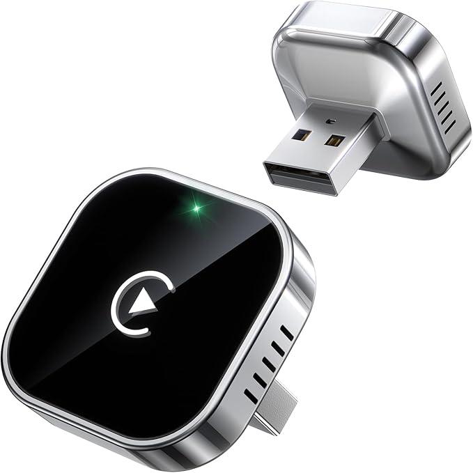 Teeran Wireless CarPlay Adapter for iPhone (2026 Upgraded), Mini Plug & Play for Cars with Factory Wired Apple CarPlay, Fast & Stable Connection, Easy Setup, Wide Vehicle Compatibility USB & USB C