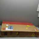 Bathroom Wall Cabinet, Farmhouse Medicine Cabinet with Adjustable Shelves and Barn Doors, Large Wall Mounted Over the Toilet Storage Cabinet for Bathroom, Laundry Room, Kitchen, Rustic White and Brown