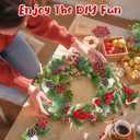 Artificial Christmas Picks 6PCS Assorted Red Berry Picks Stem Faux Cedar Holly Pine Needles Branches Artificial Pine Picks with Pinecones Holly Leaves for Xmas Winter Holiday DIY Craft Wreath