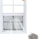 Kevirice Shed Window 1 Pack 14"X21" White Flush Mount Small Sliding Household Windows with Tempered Glass and Fiberglass Screen for Shed, Chicken Coop, Playhouse, Barns, Garage