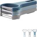 Vegetable Peeler Set 3-Piece Potato Peelers for Veggie, Fruit Kitchen (Light Blue Dark Blue Light Grey)