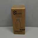 Syntic Square Liter Glass Milk Bottles with Airtight Lid - 100% Leak-Proof Heavy Duty Screw Cap, 32 Oz Glass Juice Bottles w Scale Mark, Reusable Jugs Pitcher for Homemade Juice(Extra 1 Lid and Pen)