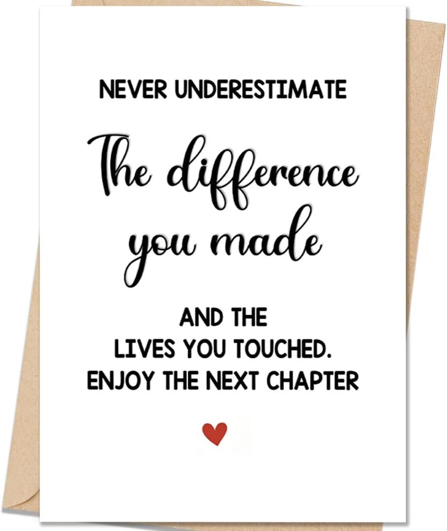 4 x Funny Retirement Card for Women Men | Farewell Card for Coworker Leaving, New Job Card for Boss Friends, New Home Card Gift for Her Him