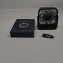 Cruise Ship Approved Magnetic Fan  Portable Rechargeable & Plug-In, 5-Speed Adjustable, Quiet Operation, Up to 12 Hours Battery Life, Perfect for 2025 Cruises (Black)
