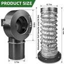 90Magnetic Dryer Vent Coupling-Quick Connection and Disconnection Strong Magnet Self-Alignment Design Quick-Installation Dryer Magnetic Vent Connector Dryer Vent Connector Kit(Space Gray)