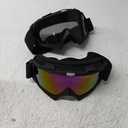 Dirt Bike Goggles, 2-Pack Motorcycle ATV Motocross Ski Goggles, Windproof Racing Glasses (Gray+multicolored)