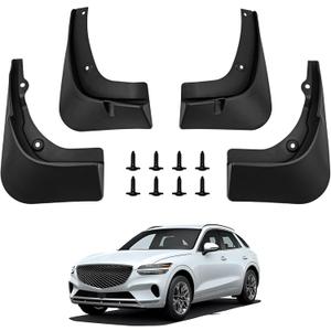 Mud Flaps for Genesis GV70 2022-2024(Not Fit Electrified GV70) Mud Guards Splash Guards Tire Protector Mudguard Accessories Front & Rear 4pcs Set 2022 2023 2024