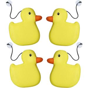 Umigy 4 Pcs Hot Tub Scum Absorber Pool Oil Absorbing Sponge Hot Tub Sponge for Scum Swimming Pool Spa Scum Absorber Hot Tub Accessories for Adults Pool Cleaning, Keeps Water Clear (Yellow Duck)