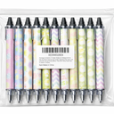 JarThenaAMCS 30-count pack of Easter-themed ballpoint pens , retractable pens feature pastel designs with spring motifs like bunnies, eggs, dots, and waves
