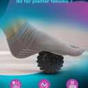 Plantar Fasciitis Night Splint with Massage Ball for Plantar Fasciitis Relief, Comfortable Plantar Fasciitis Brace for Achilles Tendonitis Heal Spur Foot-drop Flat-arch, Free Size for Men and Women - Black, 1 Pack (Black)