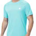 ZITY Men's UPF 50+ Rash Guard Swim Shirt, Short Sleeve UV Protection for Swimming Surfing Beach Quick Dry Lightweight, 2XXL