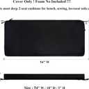 FUNHOME Outdoor Cushion Covers,54" x 18" x 3", No Insert! Patio Cushion Covers Replacement for Outdoor Furniture,Water Resistant Patio Bench Loveseat Covers 1 Pack, Black(Covers ONLY)
