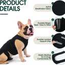 Dog Back Brace for IVDD & Spinal Recovery, Adjustable Breathable Support Vest Dog Lumbar Protector Helps Pain Relief, Pet Surgical Suit for Back Disease Prevention, Black XS