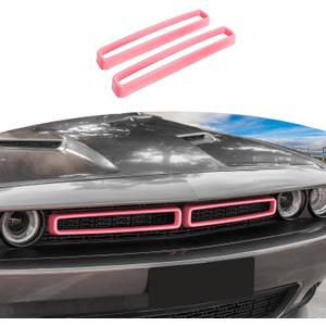 for Challenger Grille Insets Trim Cover Fit for Dodge Challenger 2015-2023 Pink Exterior Accessories 2pcs