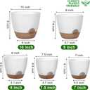 7/7.5/8/9/10 Inch Self Watering Pots for Indoor/Outdoor Plants