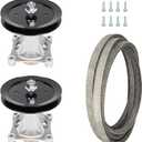 46" Deck 187292 Spindle Kit Fits for Husqvarna YTH22V46 YTH20K46 YTH18K46 YTA22V46, Includes 2 Spindles 192870, 2 Pulleys 195945, 106" Belt 405143 21546607
