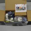 Ourokhome Rotary Cheese Grater Hand Crank, Kitchen Shredder Speed Mandolin Slicer Nut Grinder with Handle and Drum Blades for Cheese, Vegetable, Walnut, Chocolate, Potato, Carrot, 3 Blades, Dark Blue