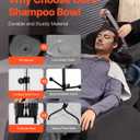 VEVOR Portable Shampoo Bowl, Shampoo Sink for Washing Hair with Electric Pump, Includes 2 Buckets 2 Showerheads, Drain Hose, Height and Angle Adjustable Portable Wash Bowl for Home Salon Use, Black, 18.9x19.69xinch
