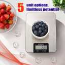 Food Kitchen Scale High-Precision Digital Scale Accurate Weighing for Baking & Cooking Enthusiasts(Shiny Black)