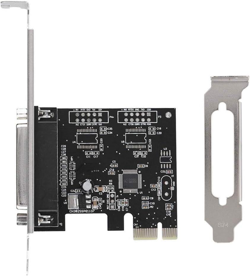 PCIE to DB25 LPT Parallel Port Expansion Card with Low Profile Bracket, PCI Parallel Port Converter Adapter Controller for Printers, Programmers, Scanners, Support DOS, Windows 8/ 7 / Vista/ XP
