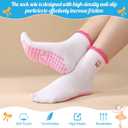 Jspupifip 2/4/5 Pairs Womens Embroidery Non Slip Pilates Yoga Socks | Cute Grippy Crew Socks Offered Fit Barre Workout Hospital Indoor Barefoot Daily Activities For Ladies