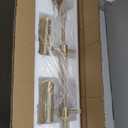 Gold Plug in Wall Sconces, 3 Lights Wall Mount Lamp with Rotatable Shade 3000K Warm White Wall Light for Bedroom Living Room Picture Light (Bulb Included)